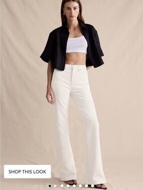 Banana Republic White Bootcut jeans